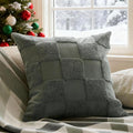 Double Stitch Checkered Throw Pillow Covers - 100% Cotton Tufted Boho Decorative Pillow Covers 20x20, Made in India, Square Cushion Case, Modern Home Decor for Couch, Sofa, Living Room, Chinois Green