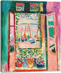Wieco Art Canvas Print Wall Art Open Window Collioure 1905 by Henri Mattise Abstract Colorful Art Matisse Posters Canvas Prints for Wall and Home Office Decorations
