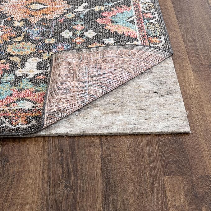 Mohawk Home 5' 9" x 9' Non Slip Rug Pad Gripper 1/2 Thick Dual Surface Felt + Rubber Gripper - Safe for All Floors