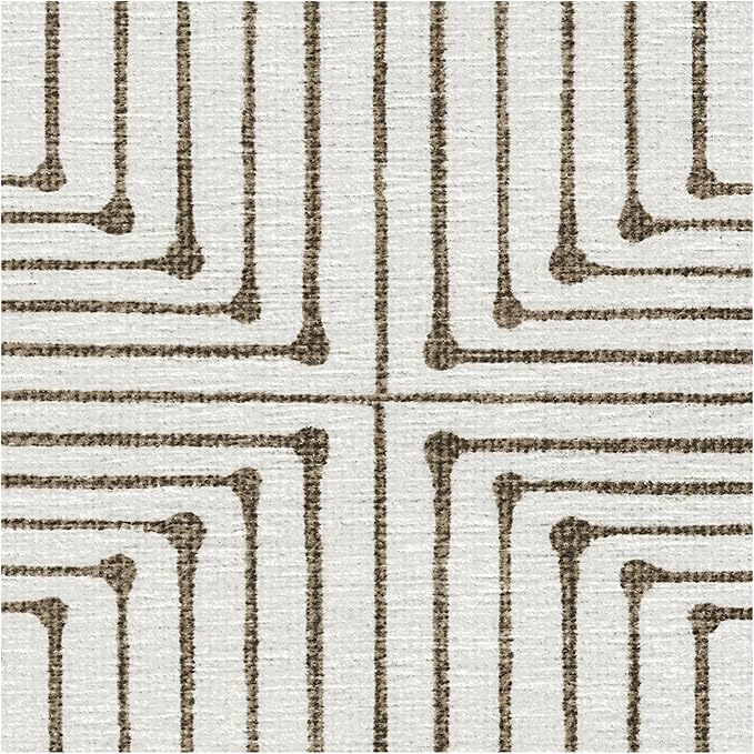 RUGGABLE x Jonathan Adler Machine Washable Modern Area Rug– Inkdrop Camel & Ivory 10x14, Stain-Resistant, Non-Slip – Large Rugs for Living Room, Bedroom, Hallway, Entryway & Office–with Cushioned Pad