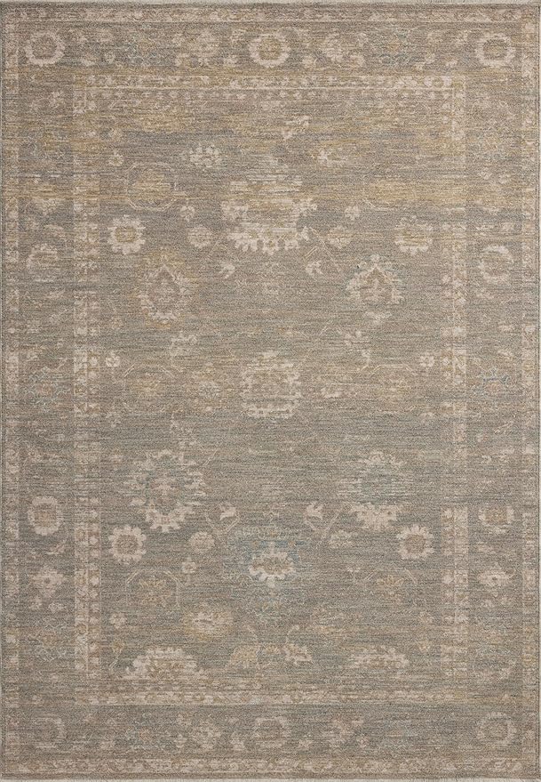 Loloi Chris Loves Julia Louisa Collection LOI-04 Lagoon/Ivory 2'-7" x 10'-0", .38" Pile Height, Runner Rug