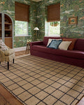Loloi Chris Loves Julia Fletcher Collection FLE-01 Natural/Black 5'-0" x 7'-6", .37" Pile Height, Area Rug