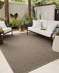 Loloi Chris Loves Julia Providence Collection PRC-05 Natural/Graphite 8'-6" x 12', .12" Pile Height, Indoor/Outdoor Area Rug
