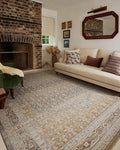 Loloi Chris Loves Julia Ida Collection IDA-02 Stone/Gold 2'-3" x 3'-10", .19" Pile Height, Accent Rug