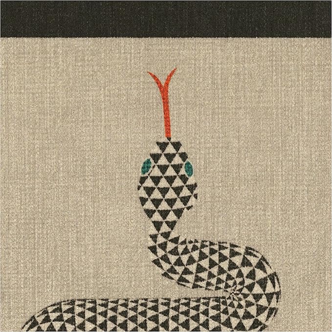 RUGGABLE x Jonathan Adler Machine Washable Modern Area Rug – Venom Neutral 5x7, Stain-Resistant, Non-Slip – Medium Rugs for Living Room, Bedroom, Hallway, Entryway & Office–with Cushioned Pad