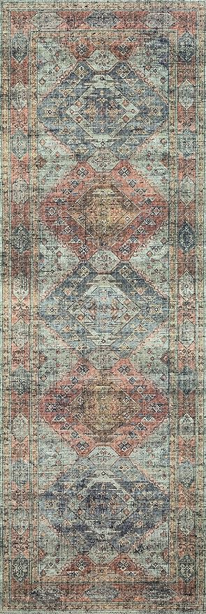 Loloi II Skye Collection SKY-06 Apricot/Mist 2'-6" x 7'-6" Runner Rug