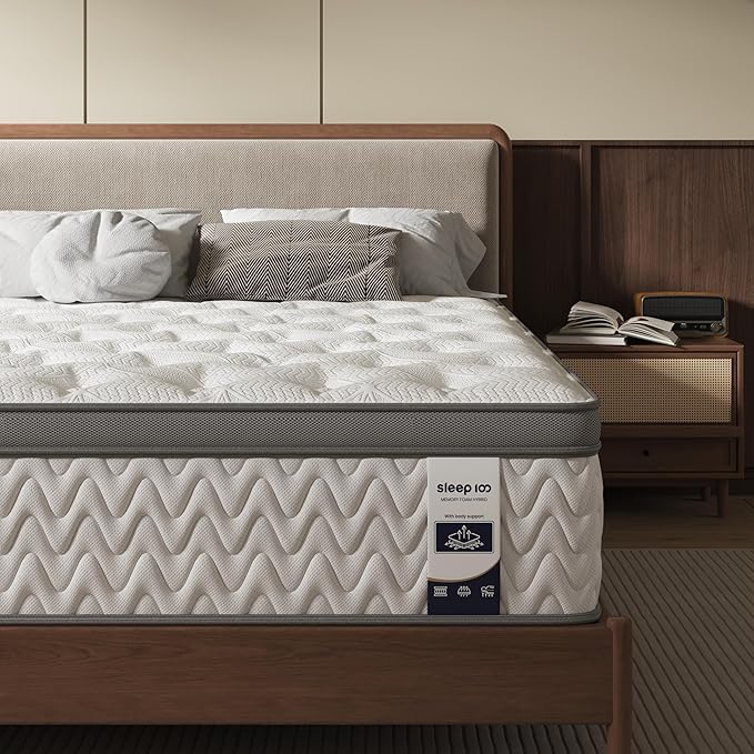 Full Mattress 14 Inch – Hybrid Mattresses for Back Pain, Extra Lumbar & Shoulder Support, Fiberglass-Free & No Odor, 365-Night Trial