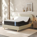 FLEXISPOT Queen All-in-One Adjustable Bed with 12" Gel Memory Foam Mattress, Linen Upholstered Bed Frame, Head & Foot Incline, Adjustable Headboard, 10-Year Warranty, Sage