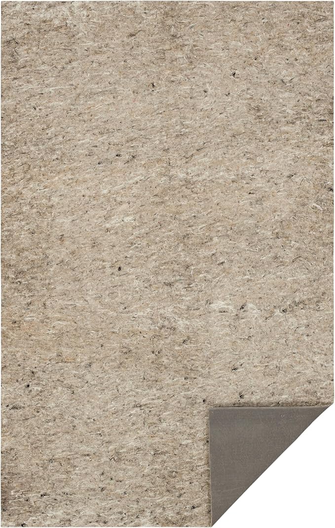 Mohawk Home 5' x 8' Non Slip Grip Rug Pad 1/2" Thick Dual Surface Felt Cushion + Rubber Gripper - Safe for All Floors