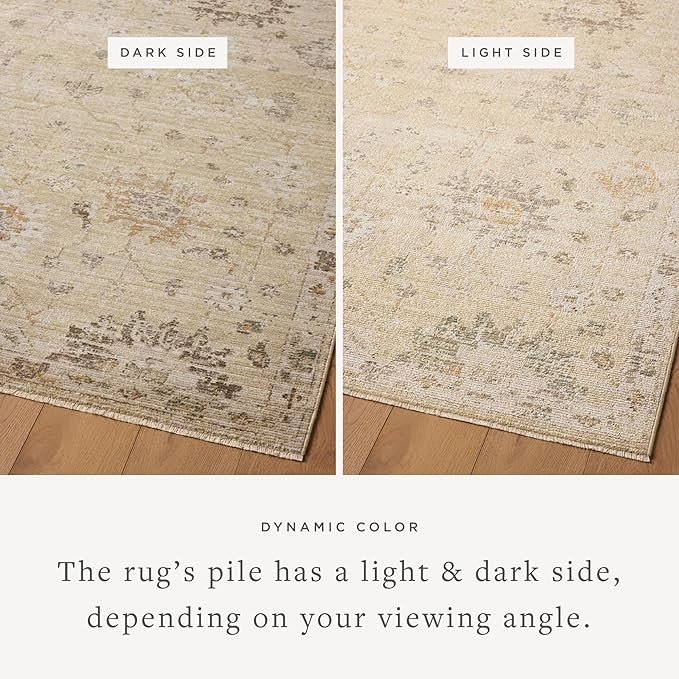 Loloi Magnolia Home by Joanna Gaines Pace Collection PAC-05 Apricot/Multi 7'-8" x 7'-8" Round Area Rug