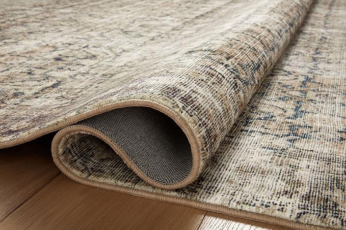 Loloi Amber Lewis Morgan Collection MOG-02 Navy/Sand 8'-3" x 11'-3" 38" Thick Area Rug feat. CloudPile, Neutral, Room Décor, Vintage Inspired, Livingroom, Bedroom, Dining Area
