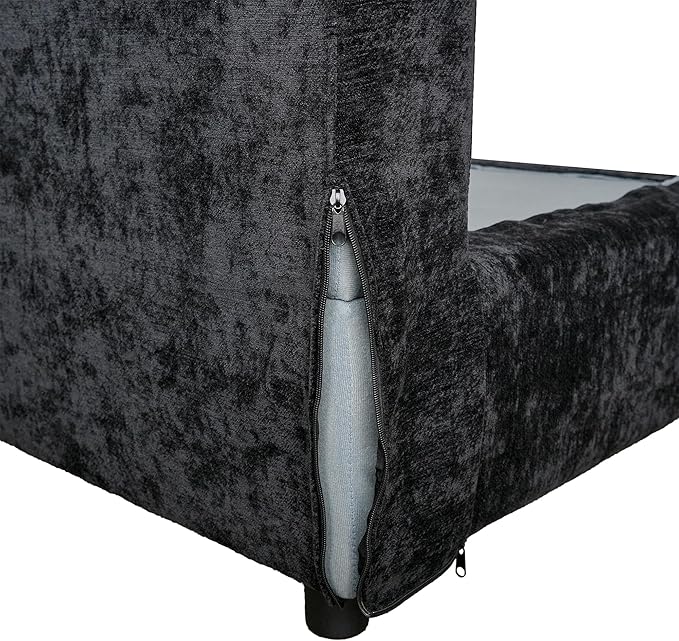 WJShome Cloud Couch Modular Sectional Sofa, 134" U Shaped Couch for Livingroom, Oversized Convertible Wide Seater with 2 Ottomans Living Room Set, Covers Washable&Replaceable,Black