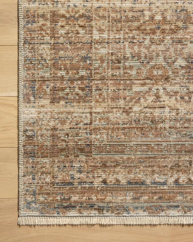Loloi Amber Lewis Molly Collection MOL-01 Natural/Denim 7'-10" x 10' Low Pile Area Rug