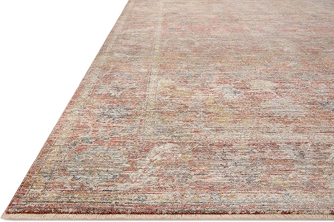 Loloi Magnolia Home by Joanna Gaines Millie Collection MIE-04 Sunset/Multi 3'-6" x 5'-6", .25" Pile Height, Accent Rug