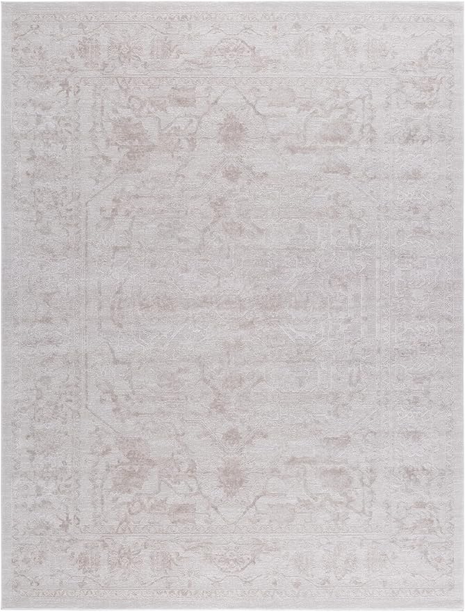 SAFAVIEH Area Rug 10x14 - Reflection Collection - Large - Cream & Ivory, Non-Shedding & Easy Cleaning, Ideal for Living Room, Bedroom (RFT665D)