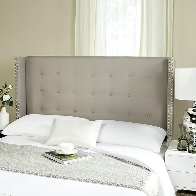 SAFAVIEH Headboard Collection Keegan Headboard, Queen, Taupe