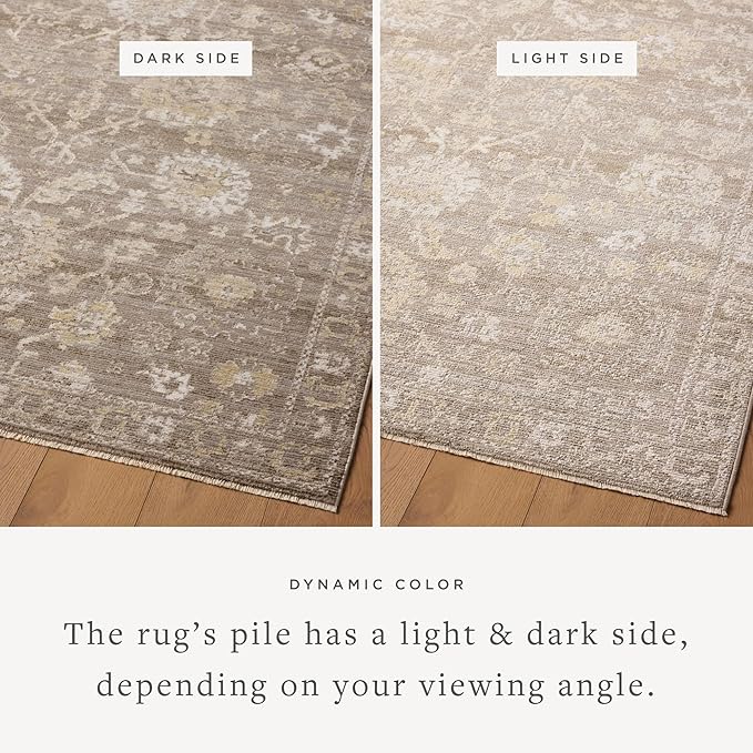 Loloi Magnolia Home by Joanna Gaines Pace Collection PAC-03 Taupe/Wheat 3'-6" x 5'-6" Accent Rug