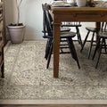 RUGGABLE x Morris & Co Washable Area Rug – Montreal Natural Stone 8x10, Stain-Resistant, Non-Slip – Large Machine Washable Rugs for Living Room, Bedroom, Hallway, Entryway & Office–with Standard Pad