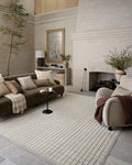 Loloi Amber Lewis Bexley Collection BEX-04 Slate/Natural 2'-7" x 12'-0" Runner Rug Neutral, Textured, Living, Bedroom, Dining, Carpet