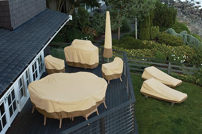 Classic Accessories Veranda Water-Resistant 80 Inch General Purpose Patio Furniture Cover, Outdoor Furniture Cover