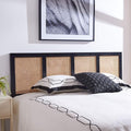 SAFAVIEH Home Collection Vienna Black Cane King Headboard Platform
