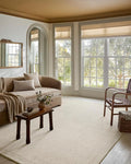 Loloi Magnolia Home by Joanna Gaines Henley Collection HNY-01 Ivory/Smoke 3'-6" x 5'-6" Accent Rug
