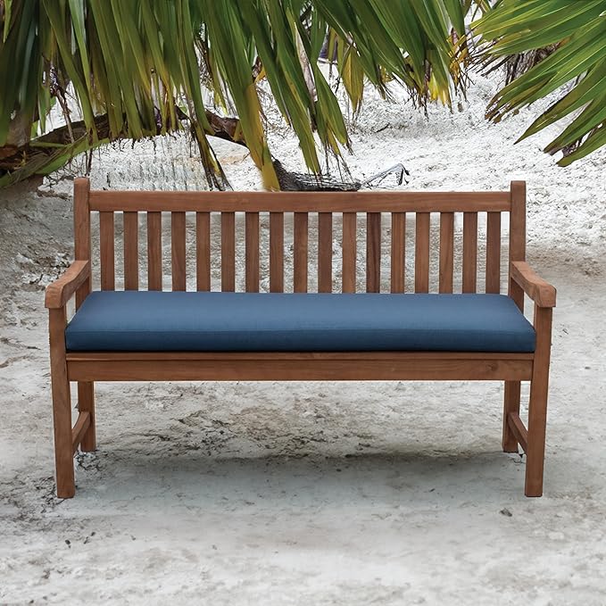 Tommy Bahama Bench Cushion, 50" X 16" X 2.5", Bamboo Bay Cobalt
