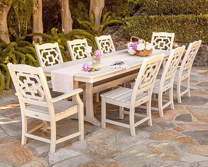 Martha Stewart by POLYWOOD® Chinoiserie Dining Side Chair in Green