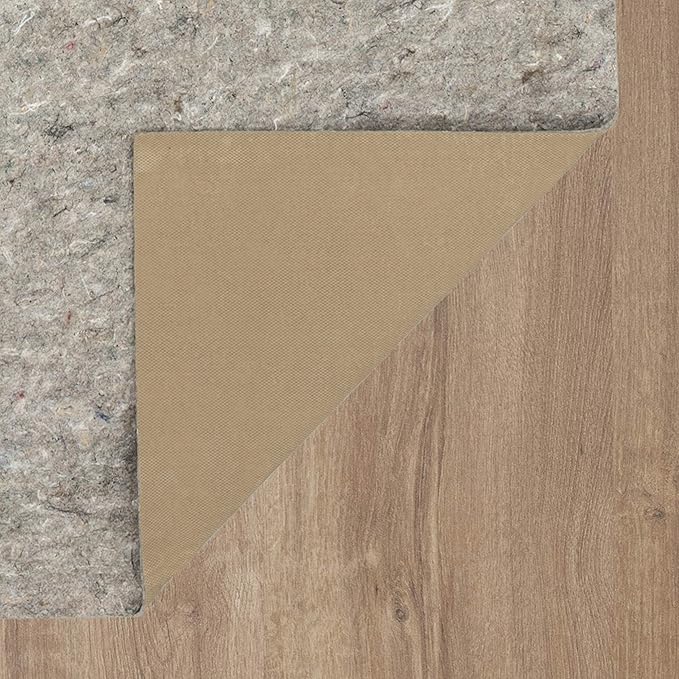 Mohawk Home 2' 2" x 10' Non Slip Grip Rug Pad 1/4" Thick Dual Surface Felt Cushion + Rubber Gripper - Safe for All Floors