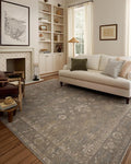 Loloi Chris Loves Julia Louisa Collection LOI-04 Lagoon/Ivory 7'-10" x 10', .38" Pile Height, Area Rug