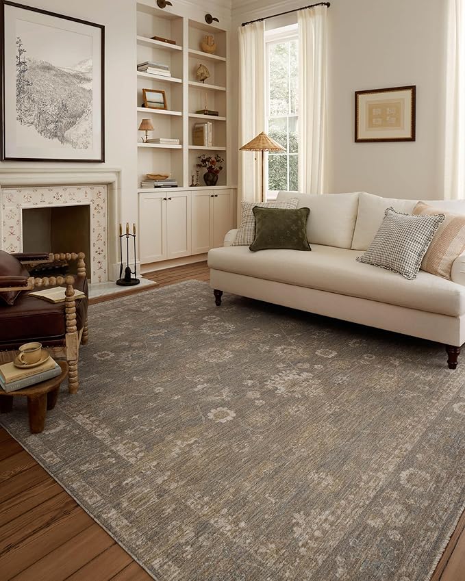 Loloi Chris Loves Julia Louisa Collection LOI-04 Lagoon/Ivory 2'-7" x 10'-0", .38" Pile Height, Runner Rug