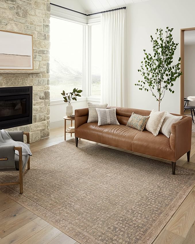 Loloi Angela Rose Aubrey Collection AUB-04 Sage/Bark 2'-0" x 5'-0", .19" Pile Height, Accent Rug