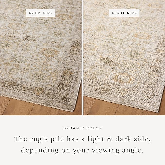 Loloi Magnolia Home by Joanna Gaines Pace Collection PAC-04 Natural/Multi 9'-6" x 9'-6" Round Area Rug