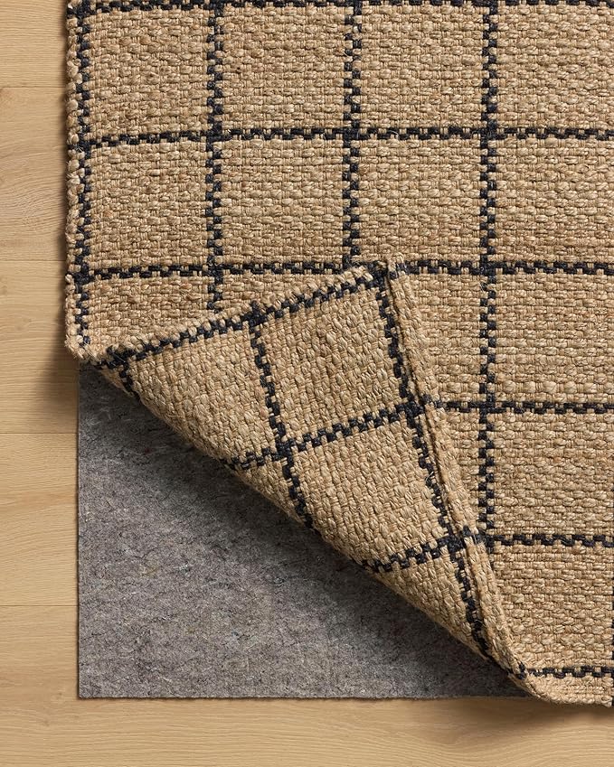 Loloi Chris Loves Julia Fletcher Collection FLE-01 Natural/Black 5'-0" x 7'-6", .37" Pile Height, Area Rug