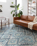 Loloi Skye Collection SKY-03 Denim/Natural 6'-0" x 9'-0" Area Rug
