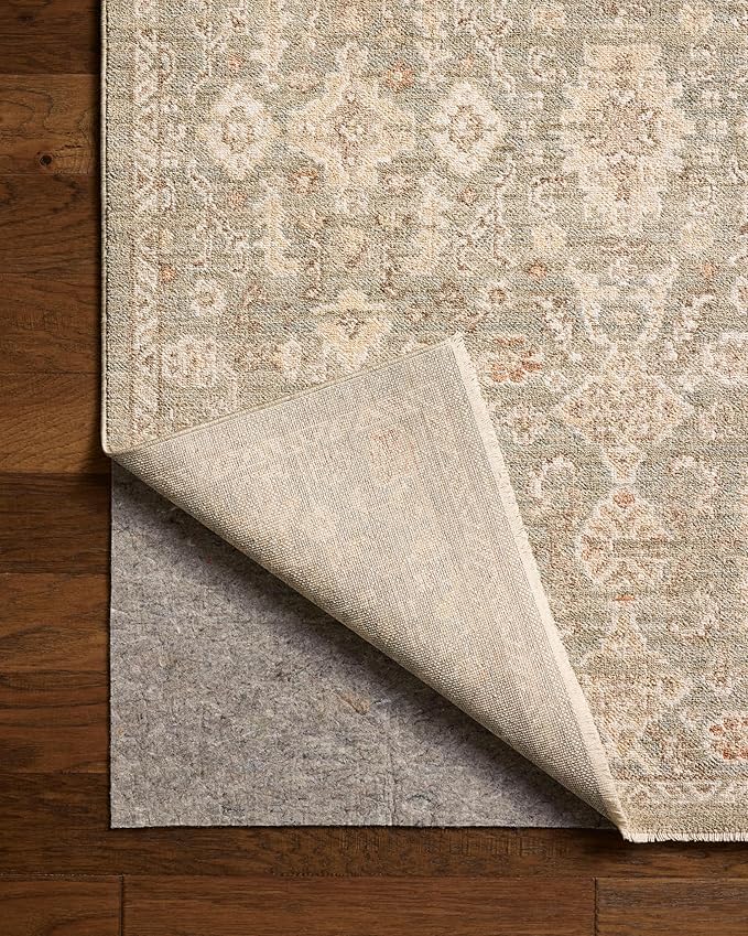Loloi Chris Loves Julia Palma Collection PLM-03 Lagoon/Natural 2'-7" x 12'-0" Runner Rug Vintage Style Boho Living Room Bedroom Carpet