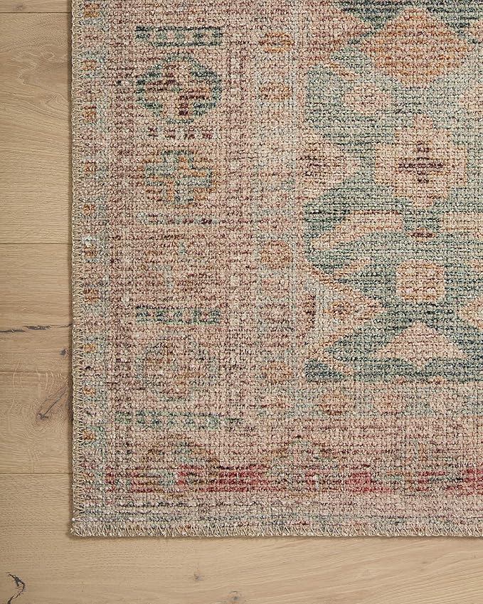 Loloi Angela Rose Aubrey Collection AUB-02 Aqua/Sand 2'-0" x 5'-0", .19" Pile Height, Accent Rug