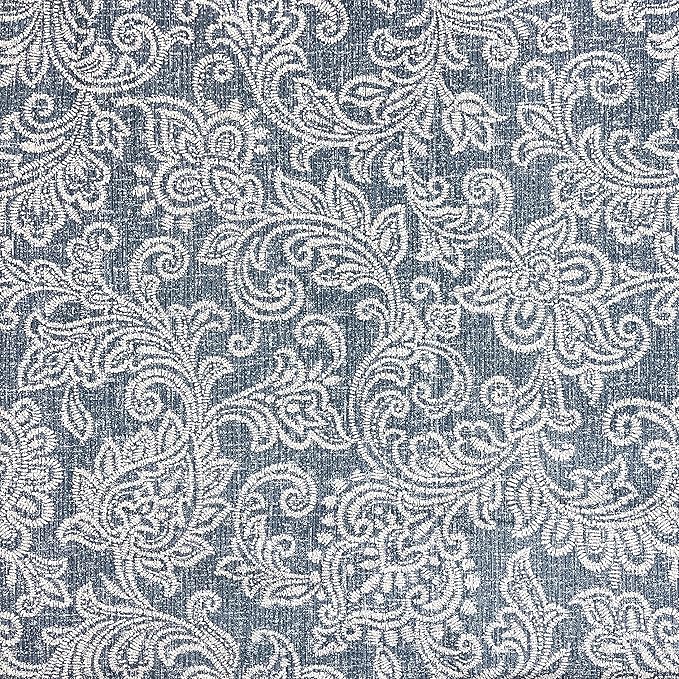 HomePop Classic Parsons Dining Chair -Denim Jacobean Print (Set of 2)