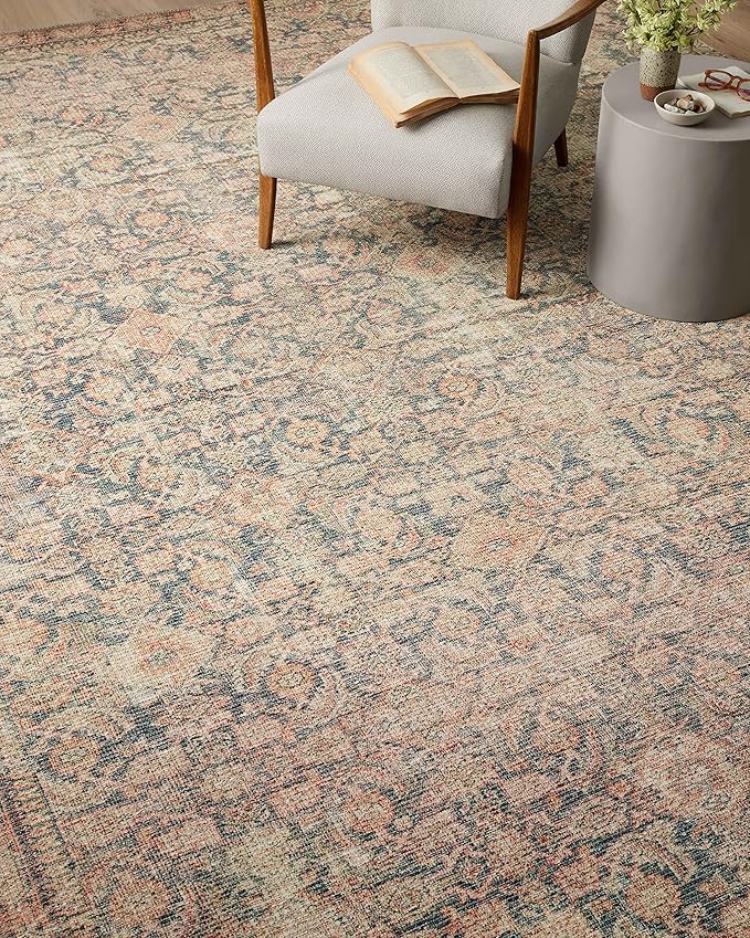 Loloi Angela Rose Aubrey Collection AUB-01 Navy/Multi 3'-9" x 5'-6", .19" Pile Height, Accent Rug