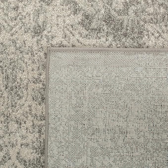 SAFAVIEH Evoke Collection 3' x 5' Silver / Ivory EVK256S Oriental Distressed Non-Shedding Living Room Bedroom Accent Rug