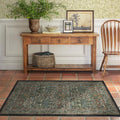 RUGGABLE x Morris & Co Washable Area Rug – Blackthorn Forest Green 4x6, Stain-Resistant, Non-Slip – Medium Machine Washable Rugs for Living Room, Bedroom, Hallway, Entryway & Office–with Standard Pad
