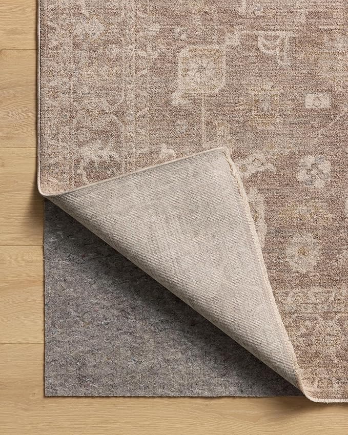 Loloi Chris Loves Julia Louisa Collection LOI-03 Taupe/Ivory 2'-7" x 12'-0", .38" Pile Height, Runner Rug