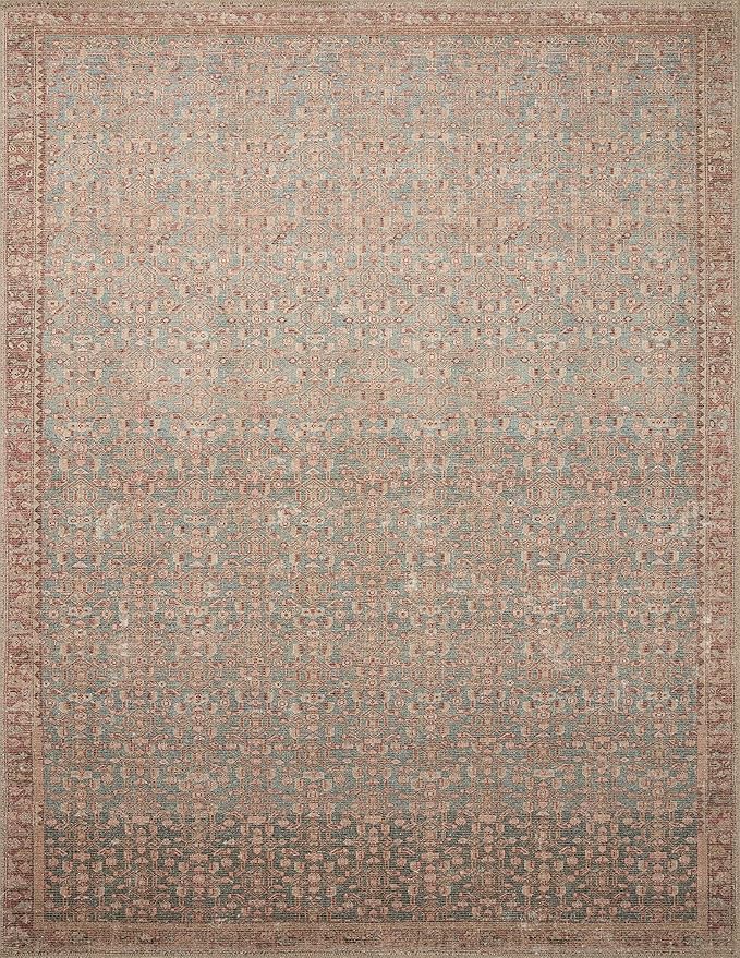 Loloi Angela Rose Aubrey Collection AUB-04 Blue/Terracotta 2'-3" x 3'-9", .19" Pile Height, Accent Rug