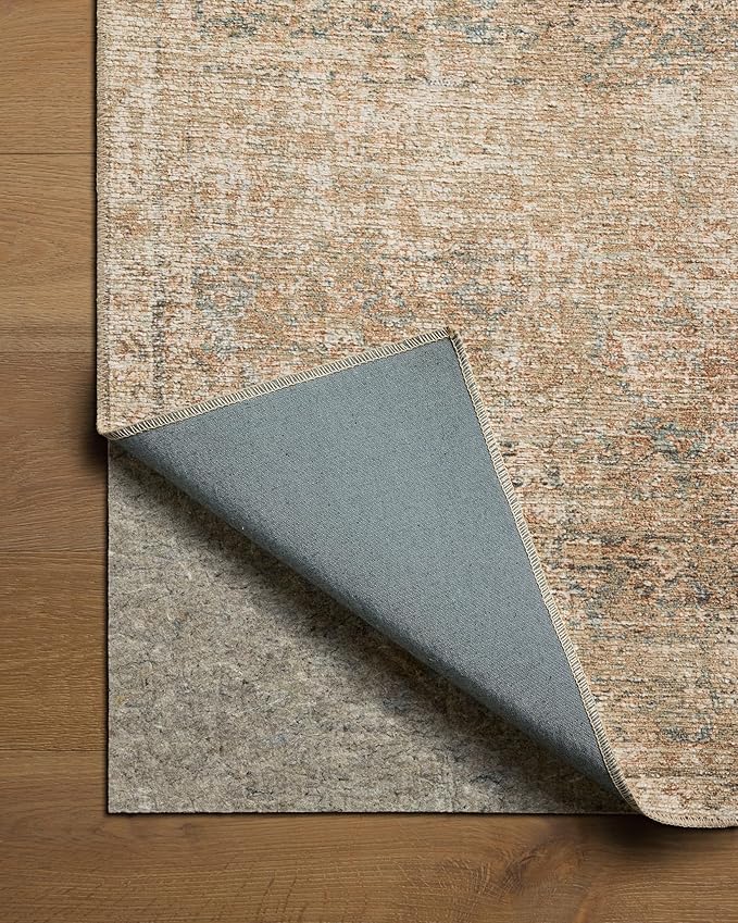 Loloi Amber Lewis Cambria Collection CBR-08 Ocean/Brick 2'-3" x 3'-9" Accent Rug Jute, Neutral, Vintage Style, Antique Tone, Living, Bedroom, Dining, Carpet