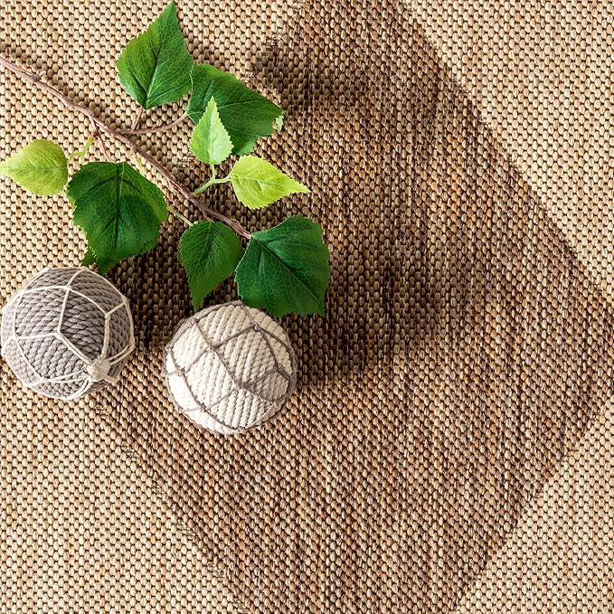 nuLOOM Outdoor Performance Collection Sabina Brown/Ivory, 2' x 10', Soft and Cozy, High Traffic, Stain Resistant, Easy Clean, Durable Runner for Indoor/Outdoor Patio, Deck, Porch, Garden, Courtyard