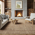 nuLOOM Ashli Solid Farmhouse Jute Area Rug, 7'6" x 9'6", Natural
