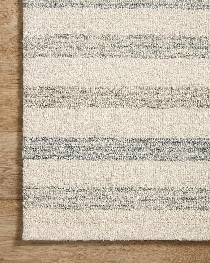 Loloi Chris Loves Julia Chris Collection CHR-05 Ivory/Slate 2'-6'' x 11'-6'', .50" Pile Height, Runner Rug