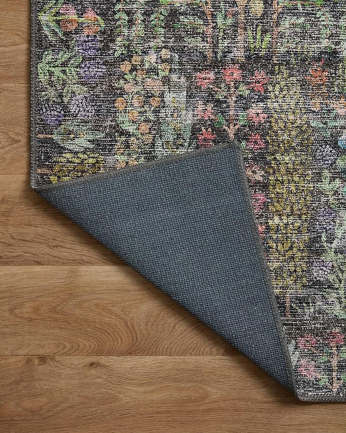 Loloi Rifle Paper Co. Maison Collection MAO-07 Charcoal 2'-6" x 7'-6", .19" Pile Height, Runner Rug