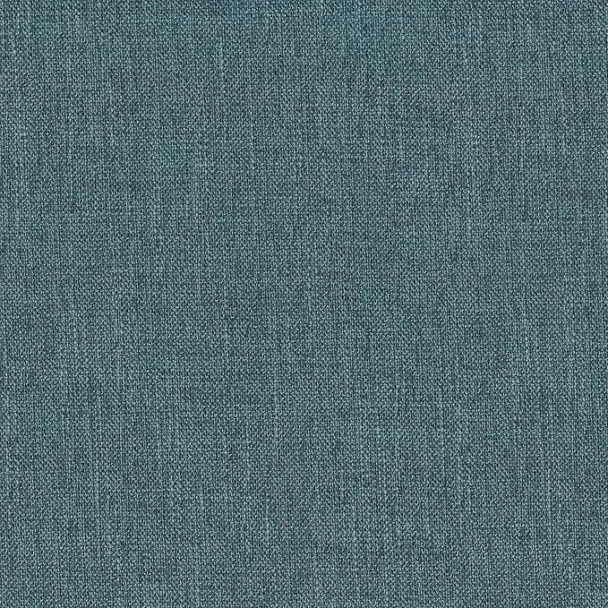 Homepop Home Decor | Upholstered Round Storage Ottoman | Ottoman with Storage for Living Room & Bedroom (Light Teal Linen)