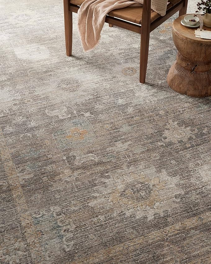 Loloi Magnolia Home by Joanna Gaines Millie Collection MIE-05 Stone/Natural 2'-7" x 10'-0", .25" Pile Height, Runner Rug